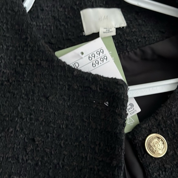 H&M textured weave boucle tweed jacket - Picture 3 of 6
